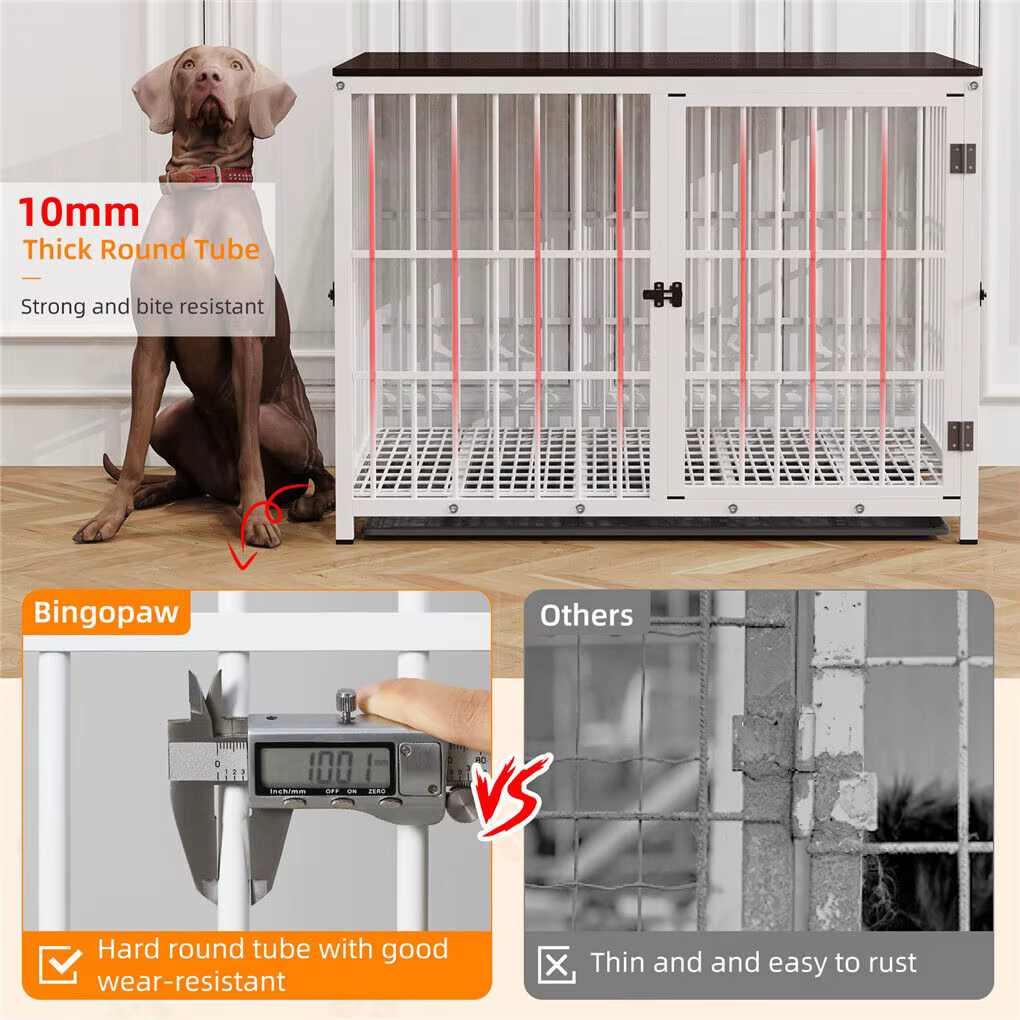 Caja para Perros de Alto Rendimiento - Estilo Mueble con 3 Puertas y Plato Retirable — imagen 5