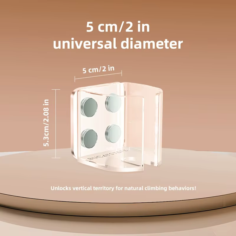 Soporte de Botella Magnético para Hámsters con Acetato Transparente, Soporte sin Taladro para Jaula, Cierre Hermético para Alimentación para hámsters, ardillas, furetes — imagen 4