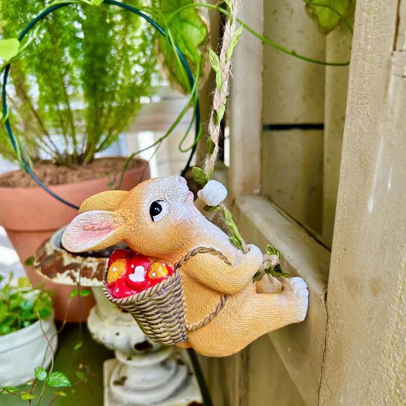 Conejo Trepador Decorativo para Colgar en la Pared, Decoración de Jardín Exterior — imagen 3
