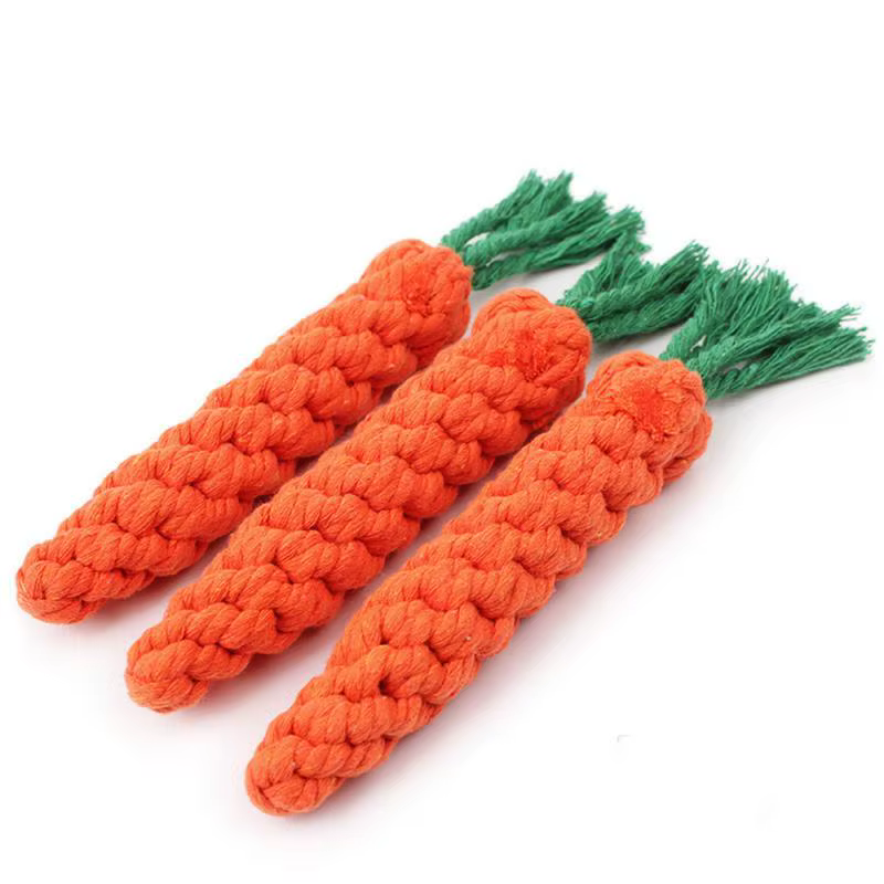 Juguetes divertidos de repollo para mascotas de 24 cm de largo con cuerda de algodón tejida a mano — imagen 1