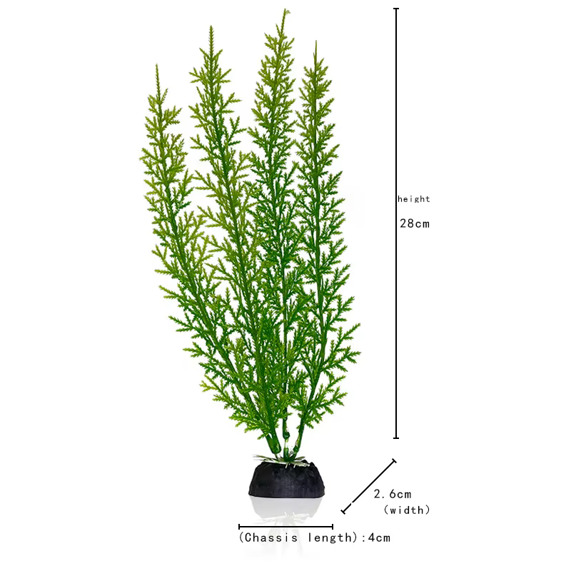 Plantas artificiales decorativas para acuario, paisajismo para pecera, adornos de pasto acuático, plantas acuáticas simuladas — imagen 6