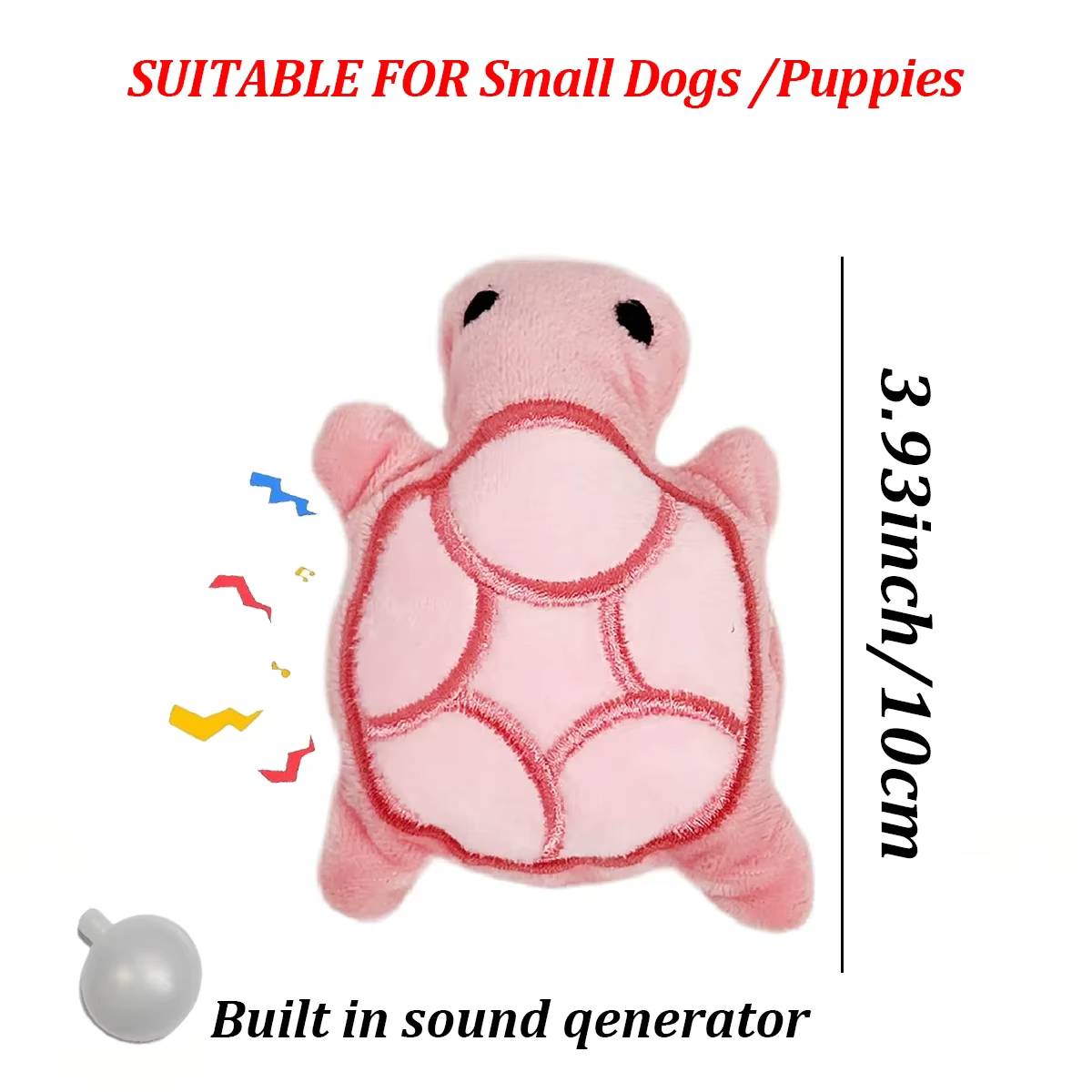 Juguetes para Perros Tortuga de Plush Pequeño Juguetes de Mordida para Cachorros Alivio del Diente Interactivo Seguro y Divertido — imagen 6