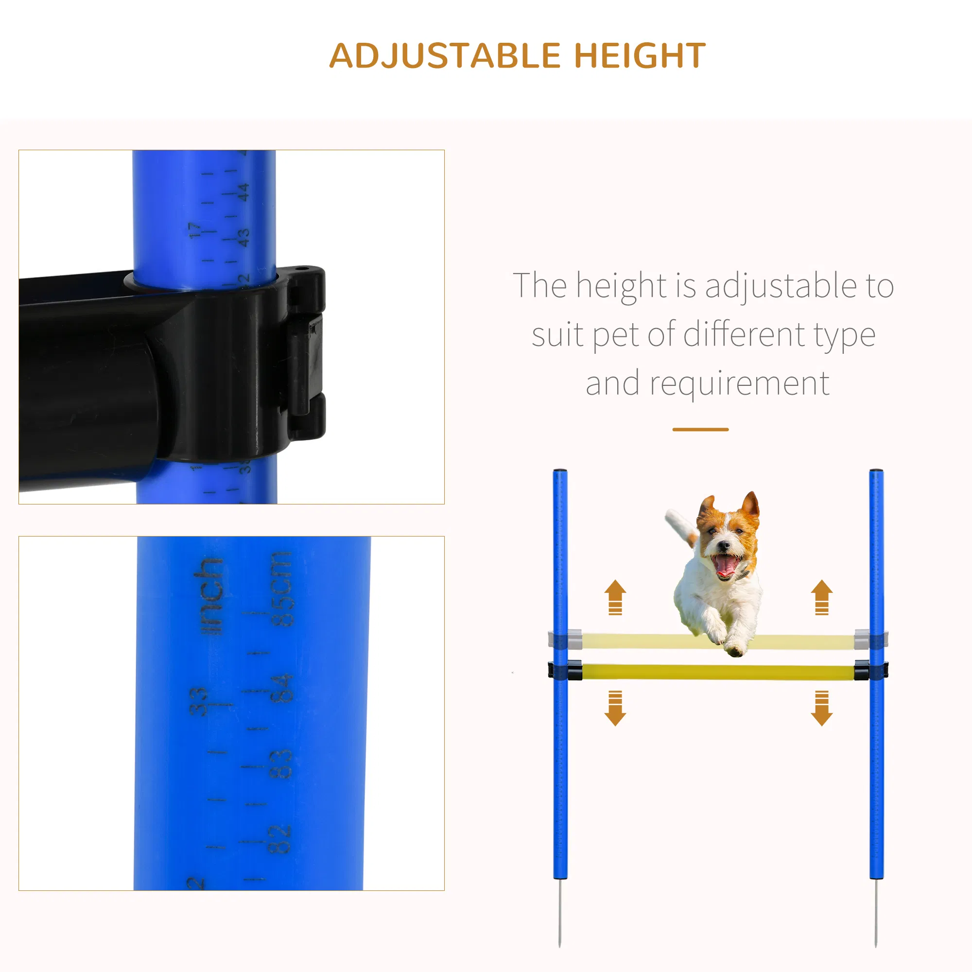 Dog Agility Starter Kit Pet Outdoor Exercise Training Set Tunnel 4 Weave Poles High Jumper — image 2