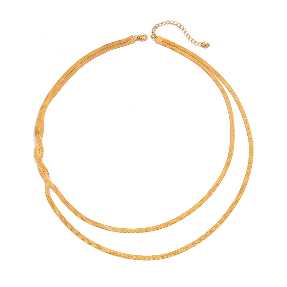 Ingemark Minimalism Twisted Smooth Snake Chain Necklace for Women Collar Multilayer Chest Clavicle Choker Neck Jewelry Gift New — image 1
