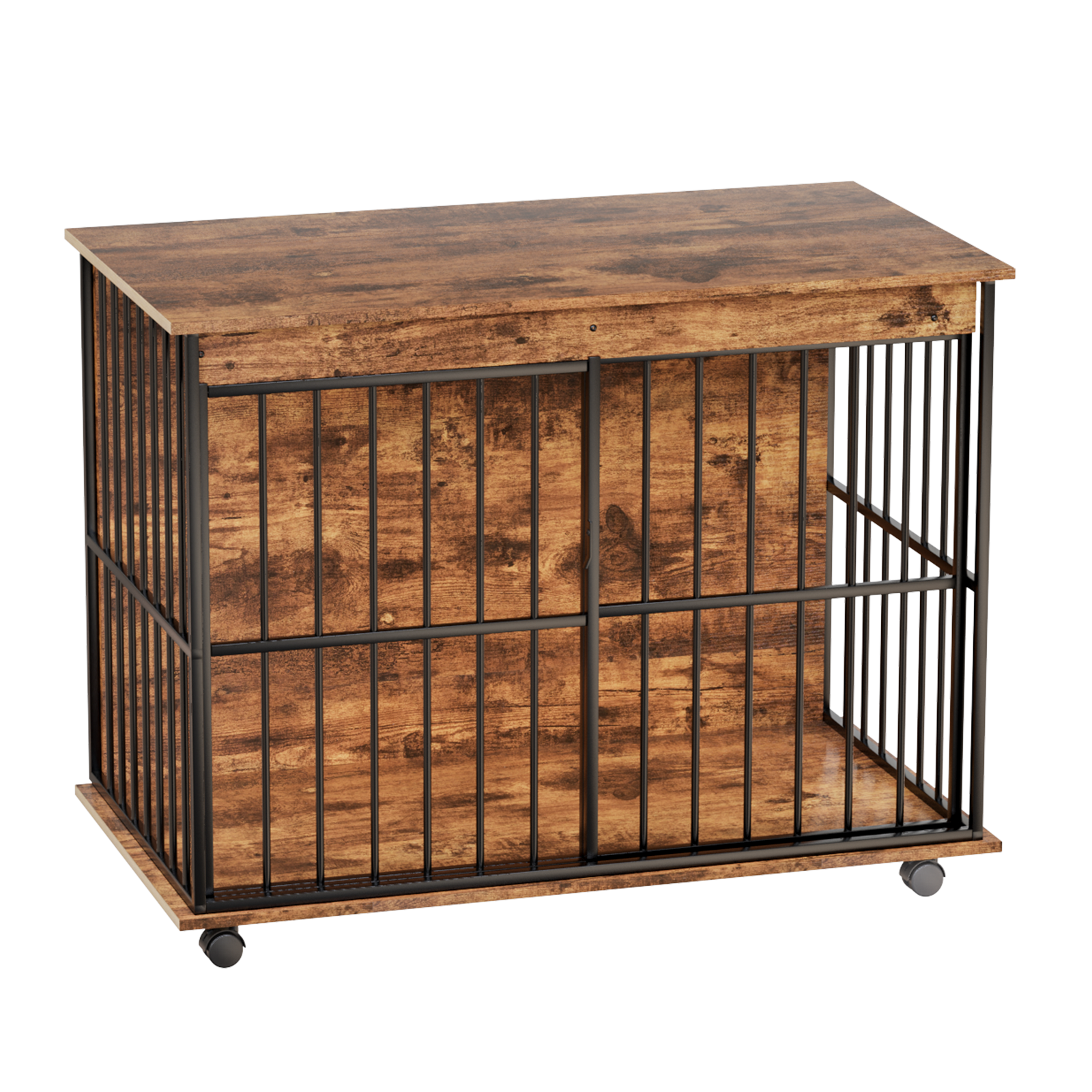 Dog Crate Furniture, Large Dog Cage Furniture With Tray For Medium Large Dogs, Wooden Dog Kennel Furniture — image 4