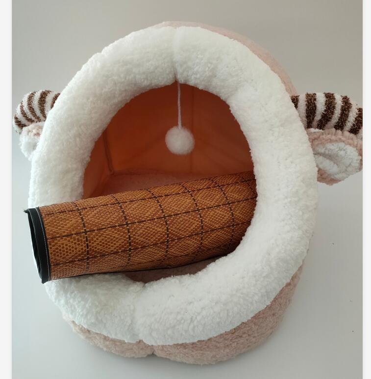 Casa de invierno para gatos con terciopelo — imagen 5