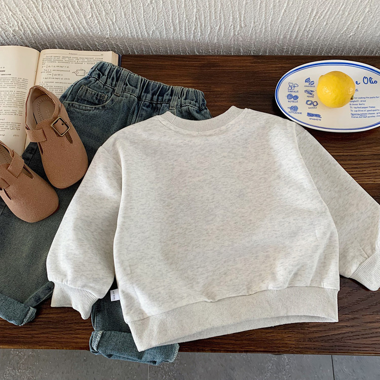 Embroidered dog hoodie and baby round neck pullover — image 3
