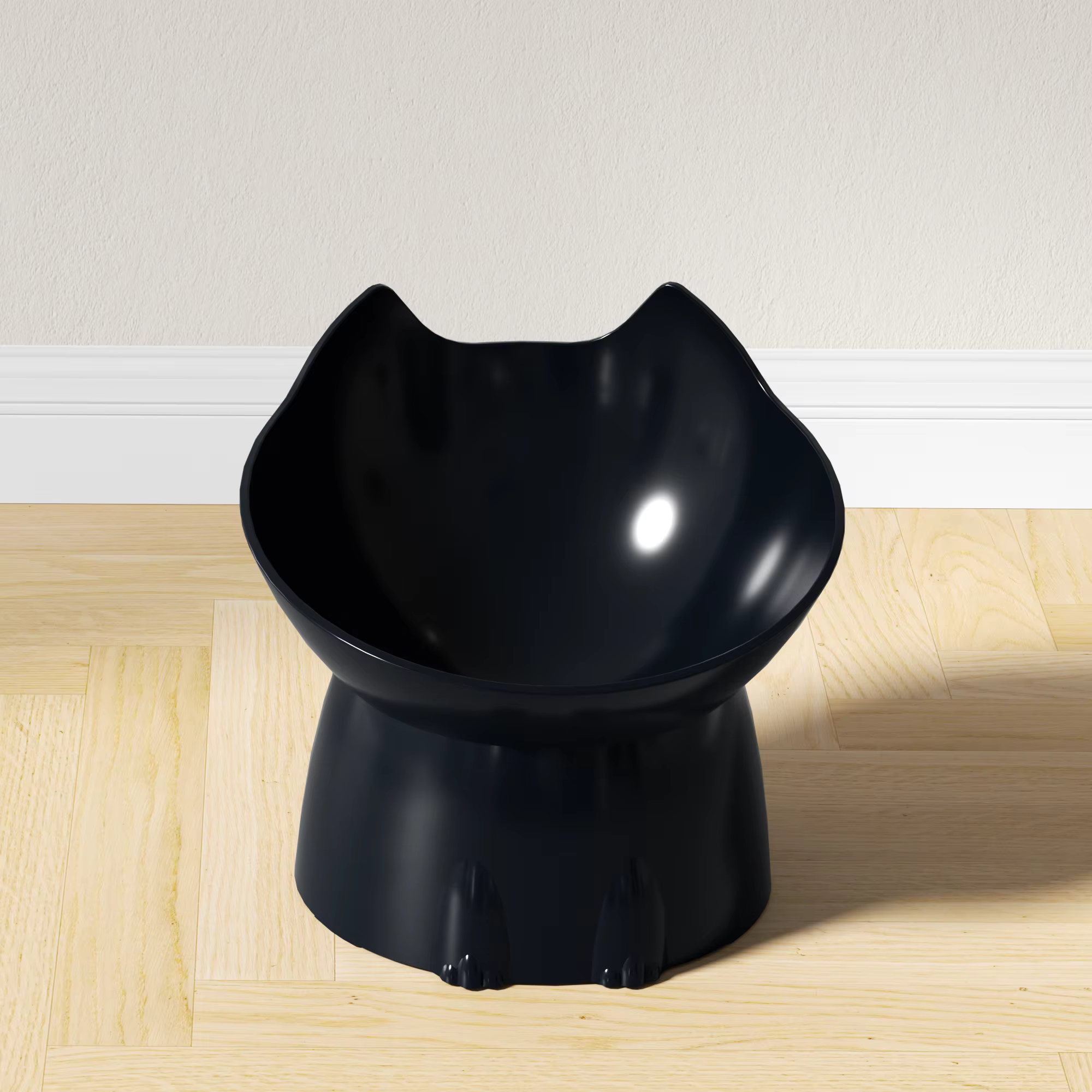 Comedor Elevado WhiskerWare para Gatos con Borde Inclinado y Protección de Cuello, Plástico Antideslizante contra Derrumbes para Alimentación Canina Segura — imagen 6