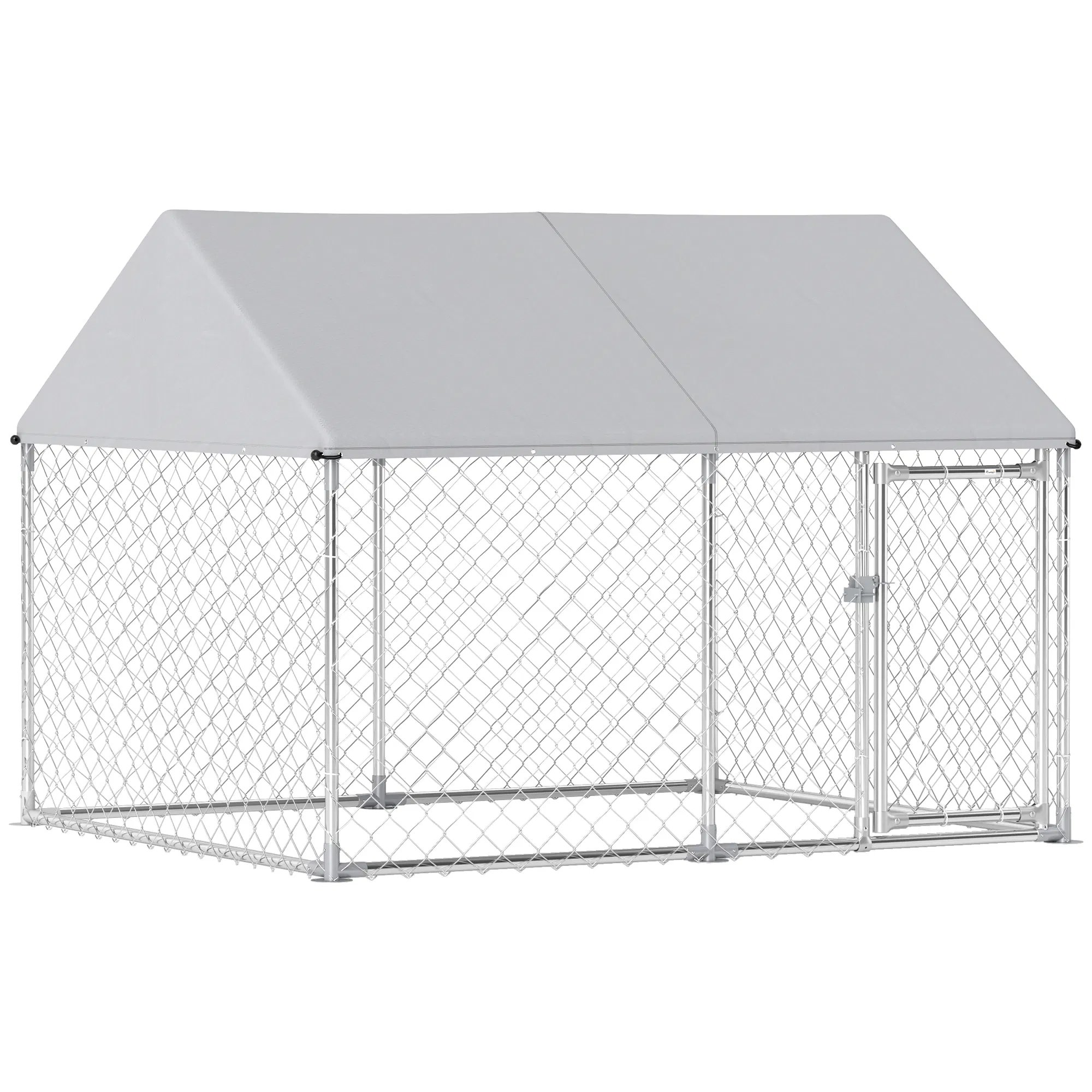 Outdoor Dog Kennel with Waterproof & Anti-UV Cover, Quick-Connect Frame, Secure Lock for Small Medium Dogs — image 1