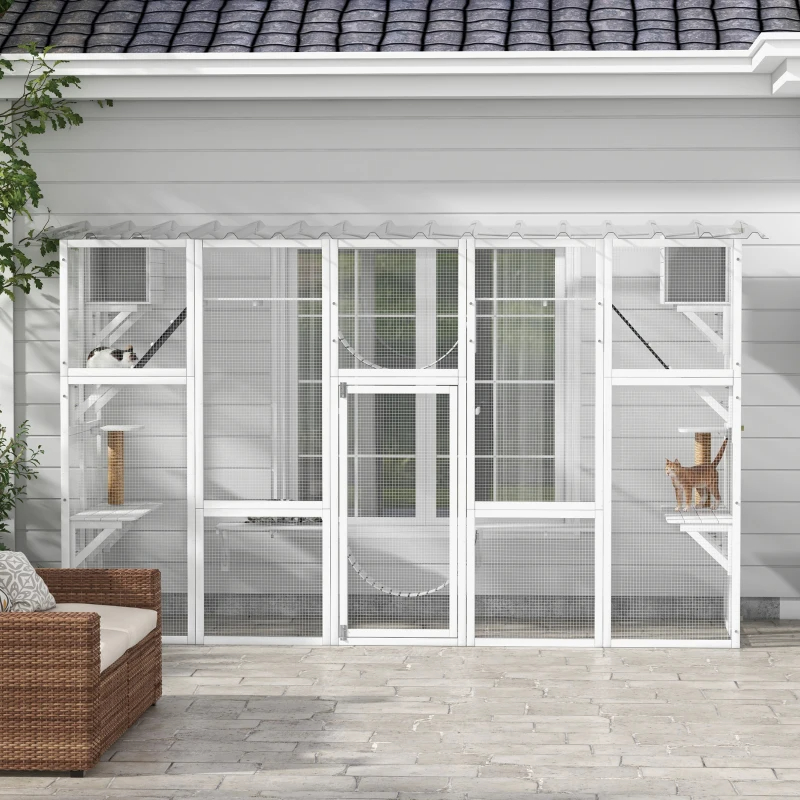 Cat Window Box, Large Catio With Shelves & Bridges, Outside Enclosure For Multiple Cats — imagen 5