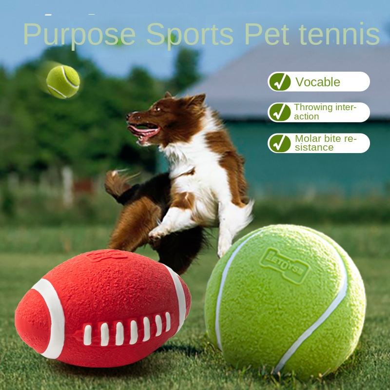 Dog toy latex relieves stress and produces sound interactive grinding of teeth and tearing of rugby balls — image 7