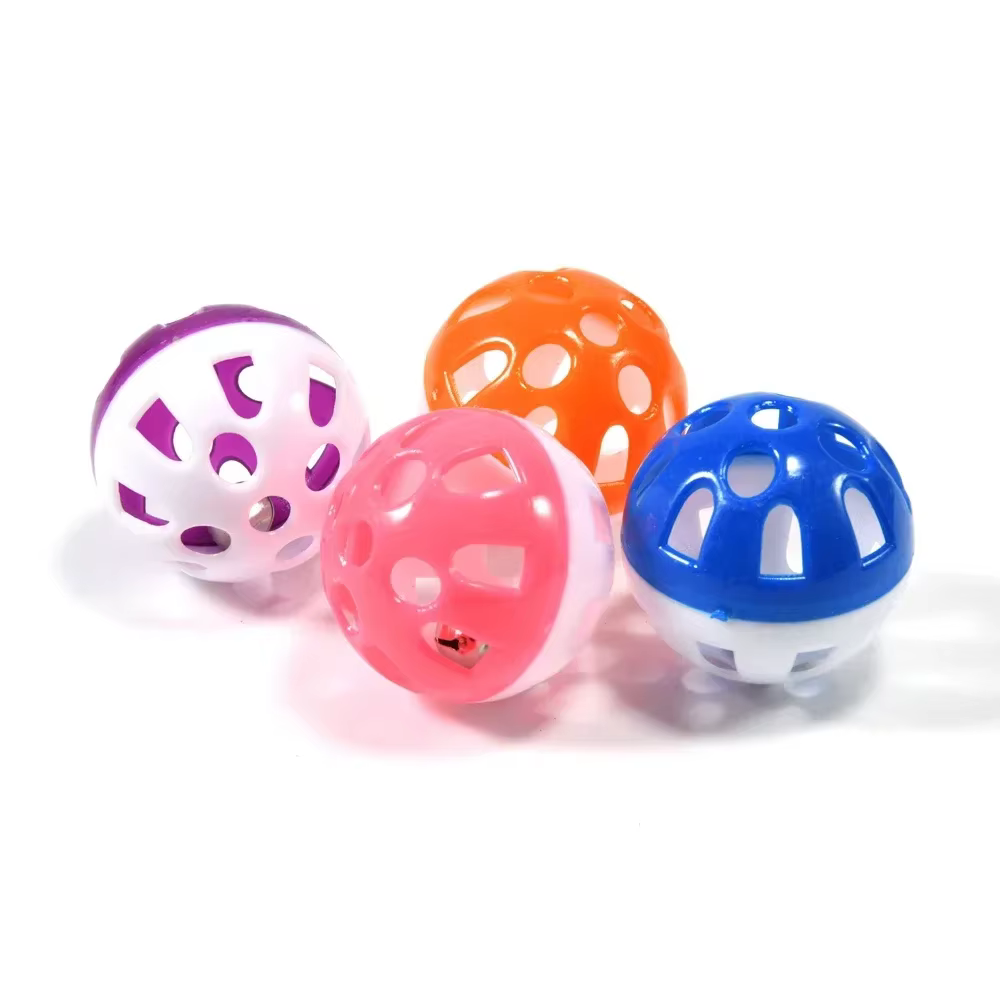 10 piezas de juguete para pájaro colorido hueco campana pelota divertida para loros y canarios — imagen 5