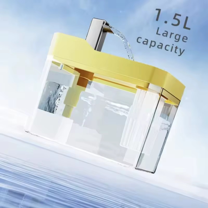 Transparent Pet Water Fountain for Cats with Self-Cleaning Filter, Circulating Pump, and Overheat Safety Features — image 2