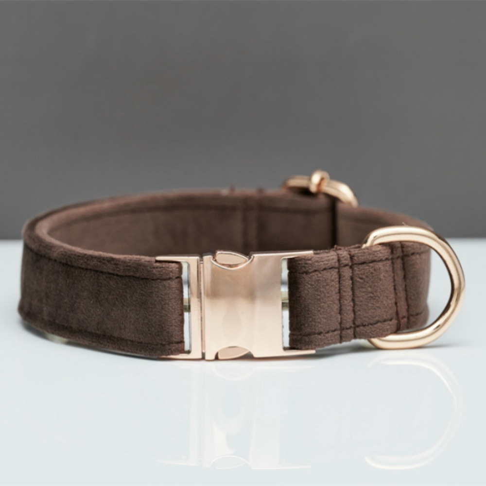 Conjunto de Cuerda y Collar de Tela de Algodón con Broche Metálico y Lazo Personalizable para Perros en Varios Colores — imagen 25