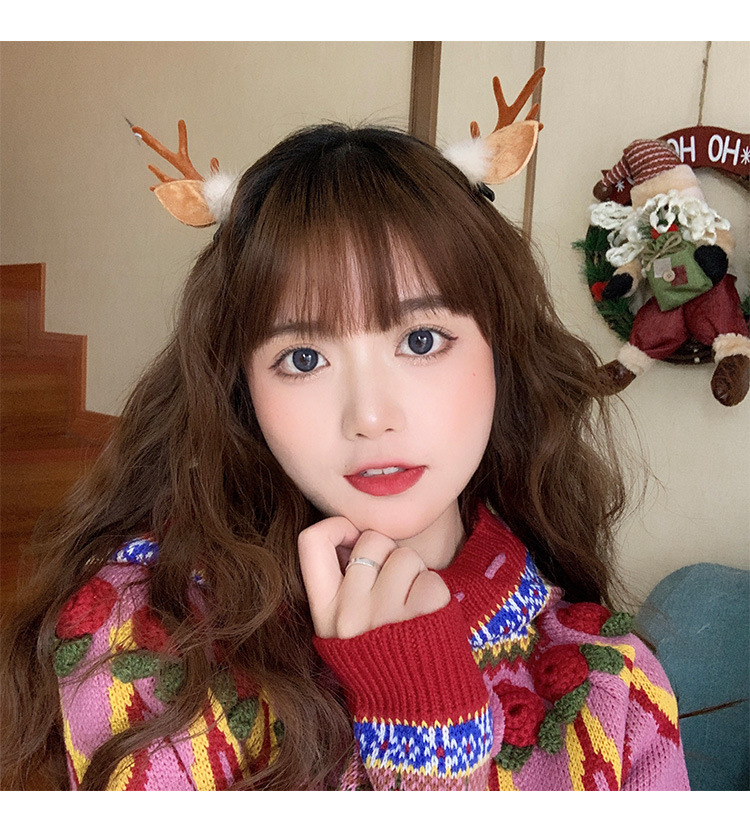 Deer Horn Headwear Hairpin Fairy Christmas Clip Hairpin Photo Taking Hairpin Cute Clip — image 3