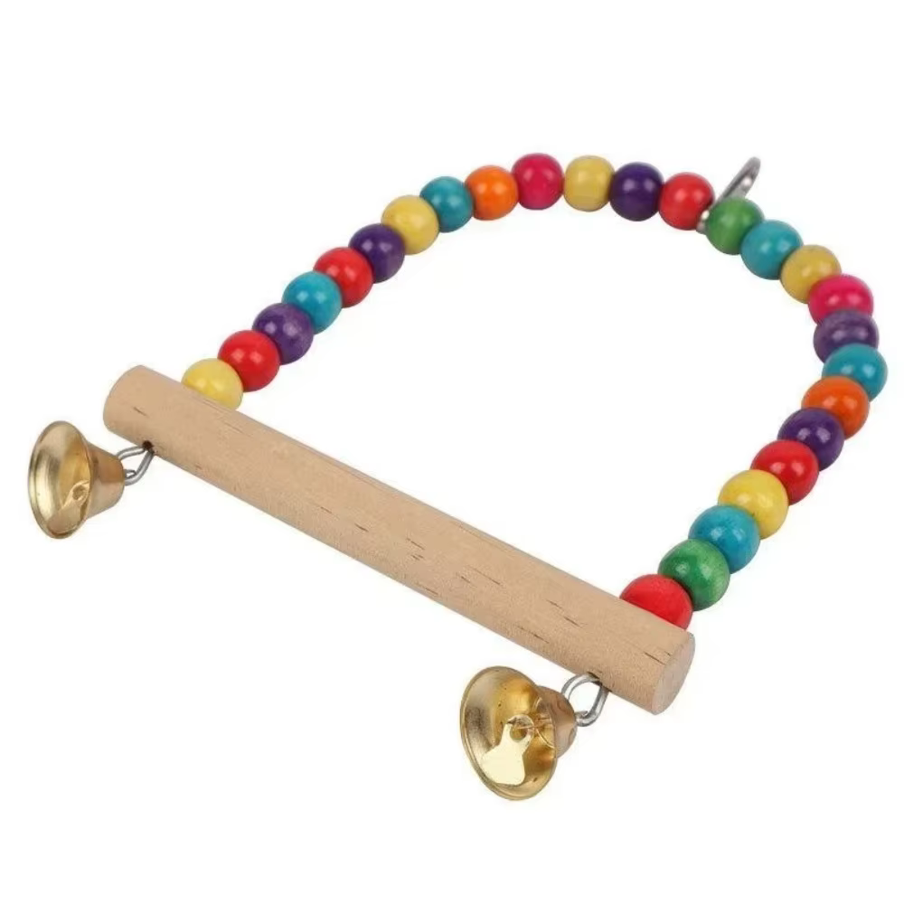 Juguete para pájaros: columpio de madera para periquitos, soporte de columpio de pájaro, juguete para mascotas, accesorios para pájaros — imagen 3
