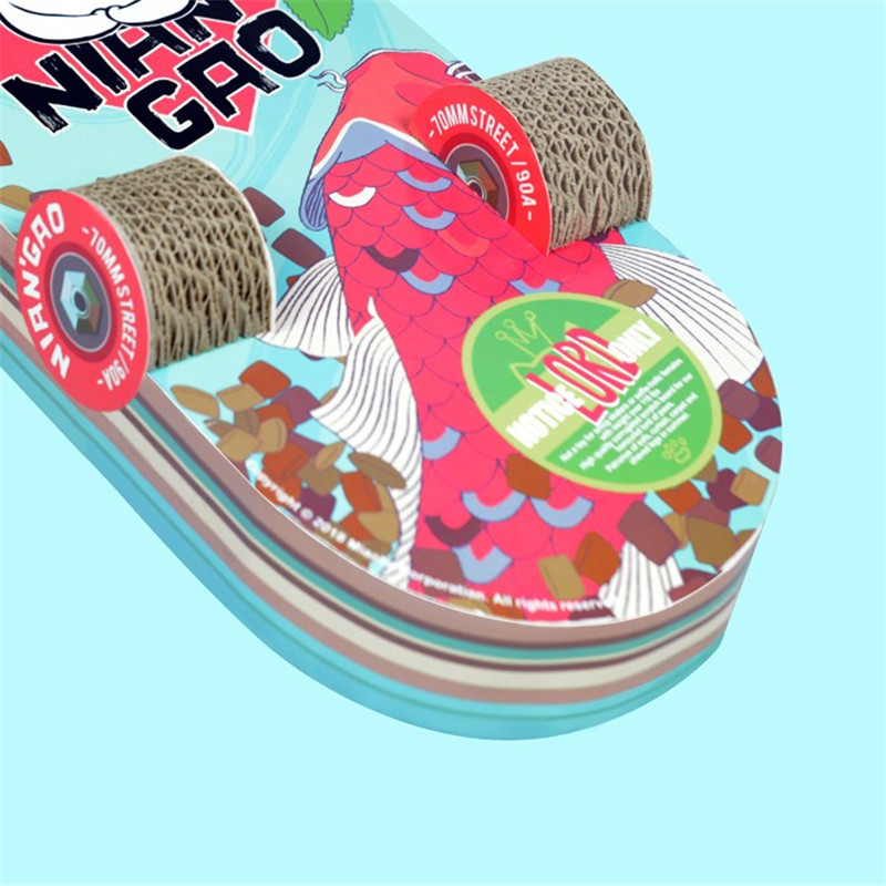 Rice Cake Skateboard Cat Scratching Board Corrugated Small Cat Supplies Cat Toys — image 1