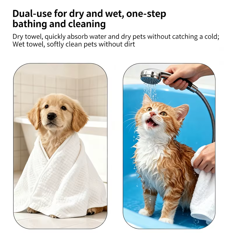 Disposable Pet Bath Towels 60x100cm Super Absorbent No Lint Soft Cleaning Wipes for Dogs Cats Grooming Travel Supplies — image 6