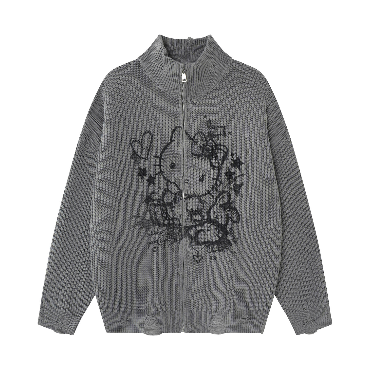 Cartoon cat jacquard jacket — image 2