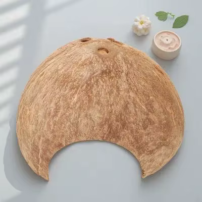 Coconut Shell Hideout For Reptiles Natural Pet Cave Shelter Habitat Decor Leopard Gecko Humid Hide Snake Tarantula Hermit Crab — imagen 6