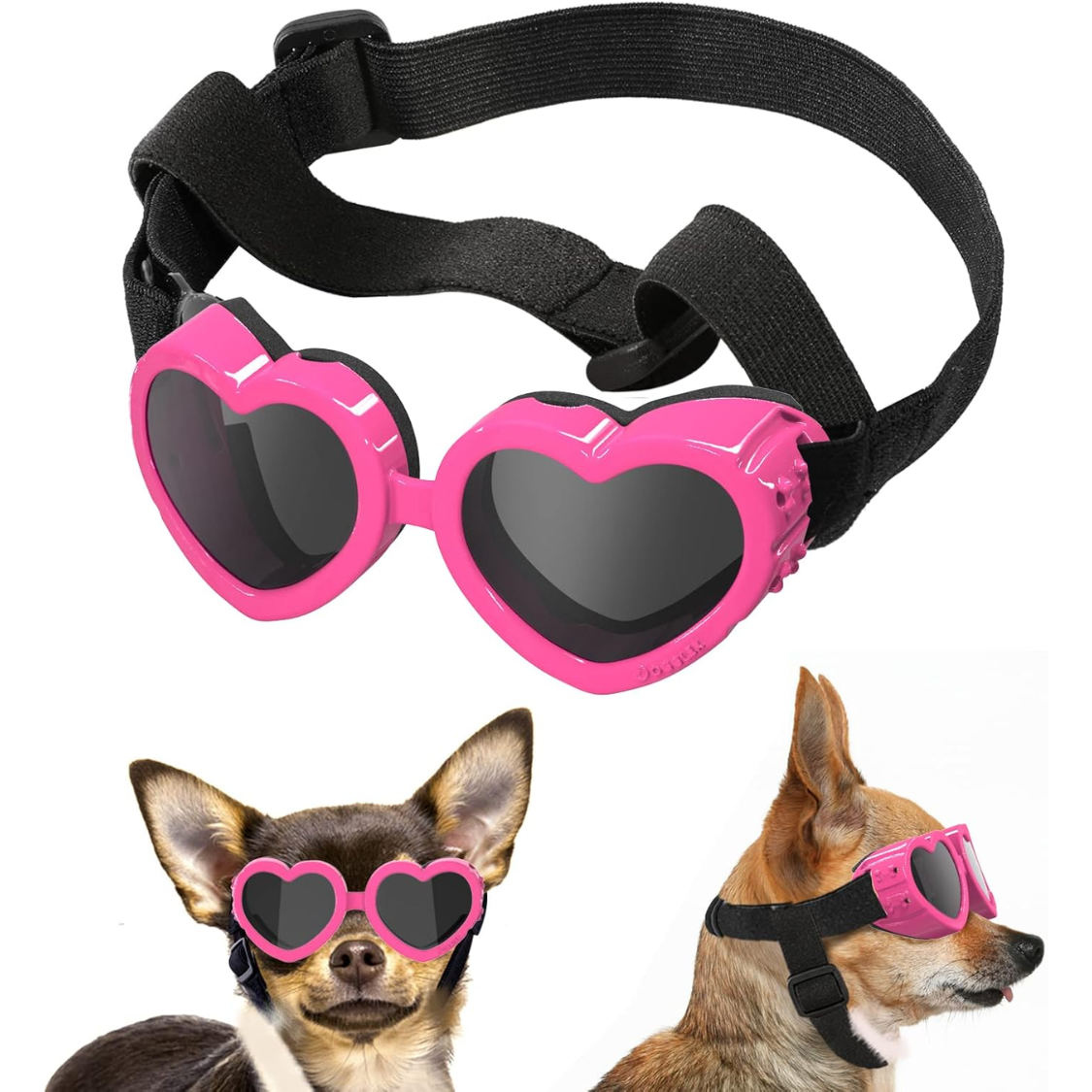 Gafas de Sol para Perros Pequeños Protección UV Corazón — imagen 1