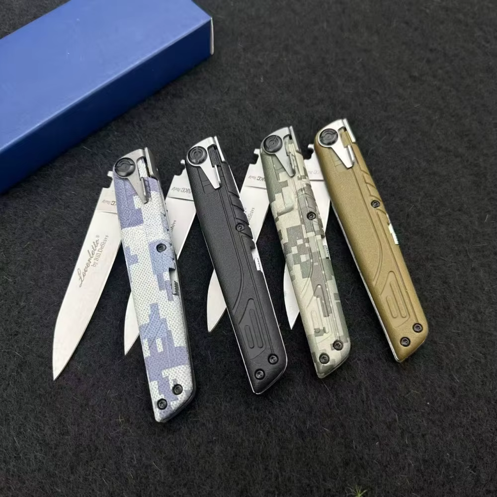 AKC ITALY LEVERLETTO Bill DeShivsOutdoor Hunting Pocket Knife ABS Handle 440C Blade EDC Outdoor Hunting Survival Camping Knives — image 3