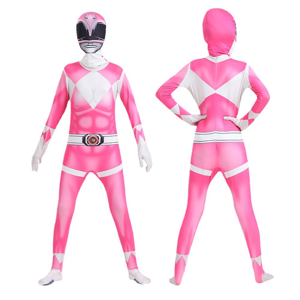 Dino Team Bodysuit Cosplay Costume Full Coverage Elastic Printed Suit Halloween Stage Performance Outfit — image 4