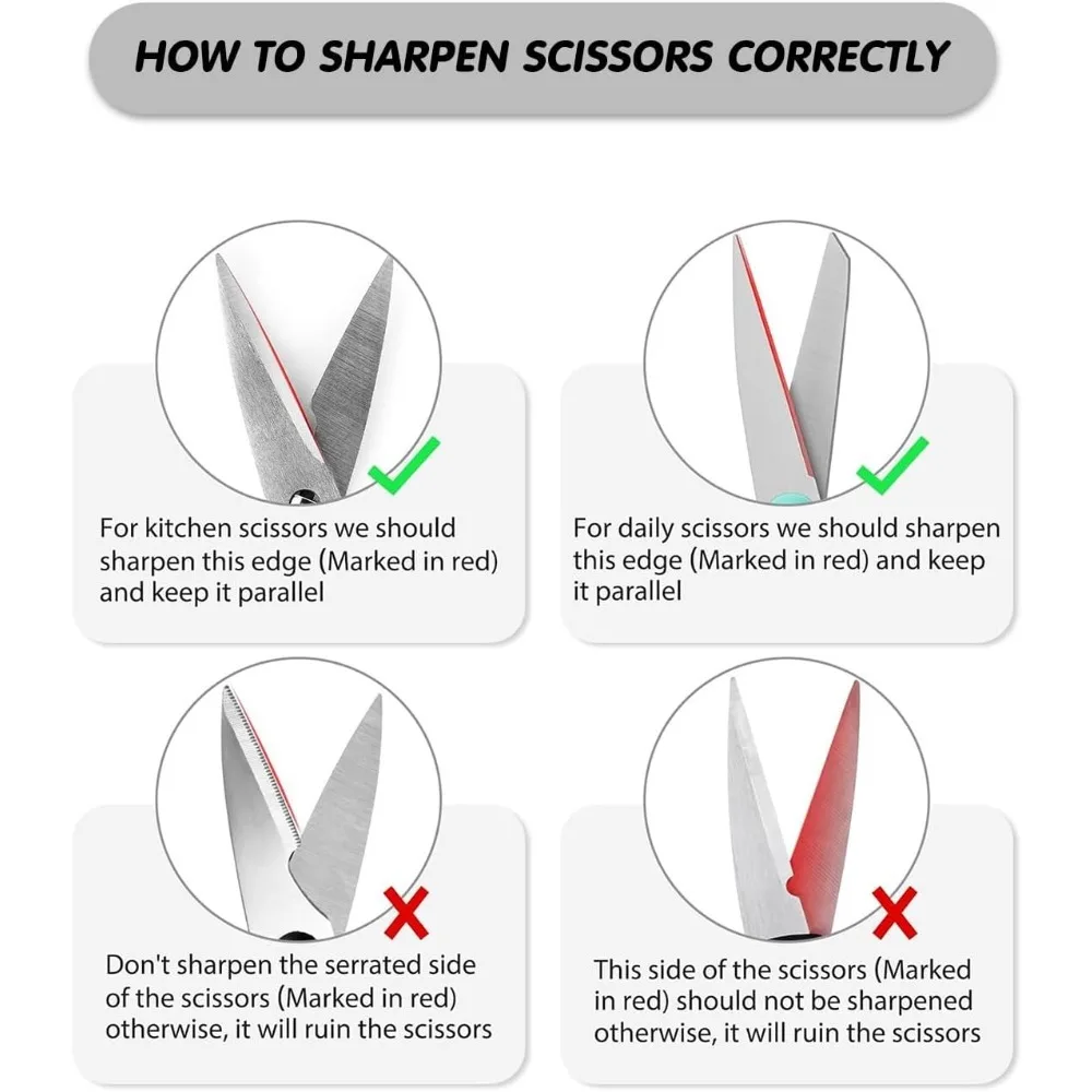 4 in 1 Kitchen Knife Sharpener, Portable Non slip Base Multi function Knife Sharpening Set, Kitchen Gadget Accessories — image 6