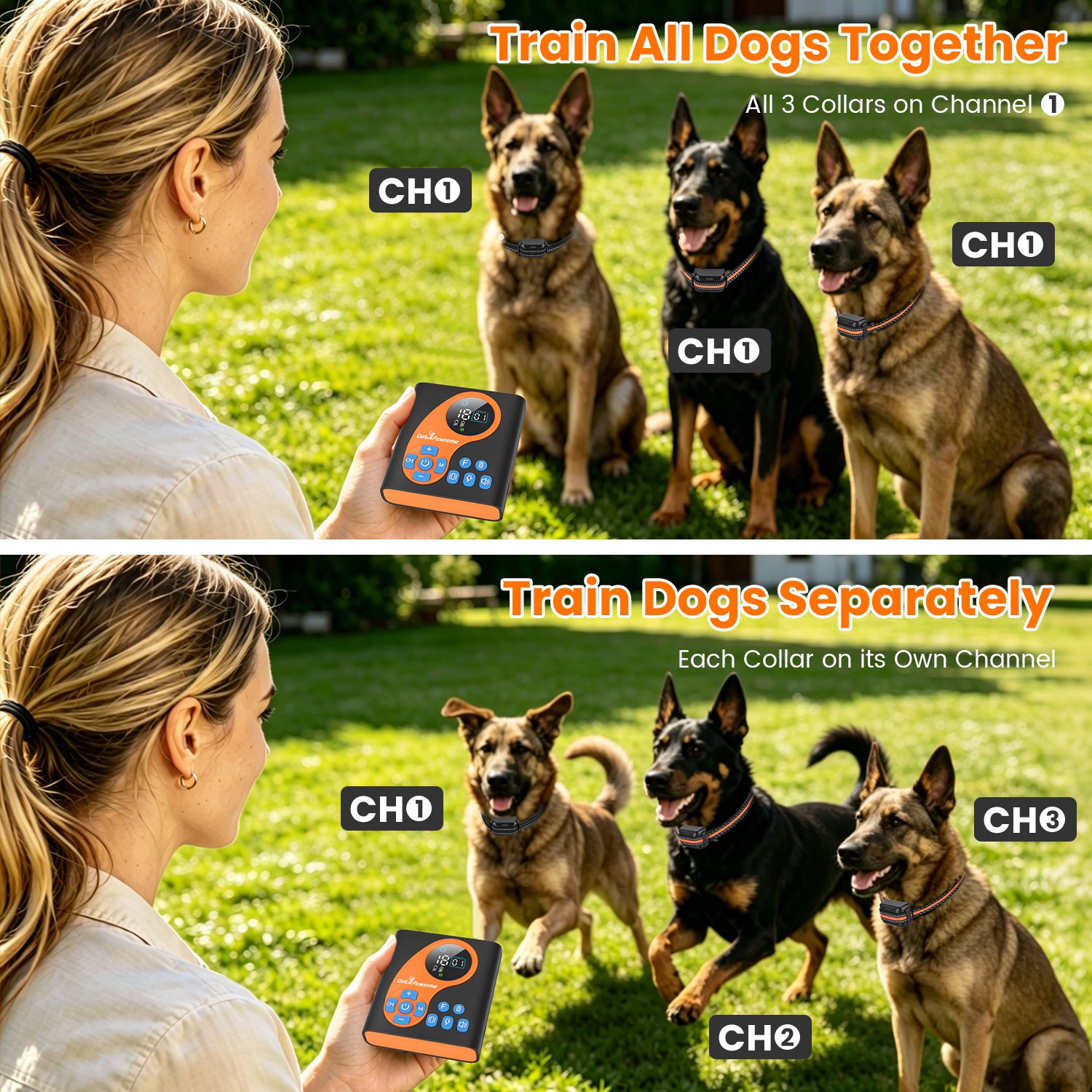 Sistema de Cerca Inalámbrica para Perros 2 en 1 con Collar de Entrenamiento, Cerca Invisible para Perros IP68 a Prueba de Agua con Alcance Ajustable de 722 Pies, Pitido, Vibración y Descarga Estática — imagen 10