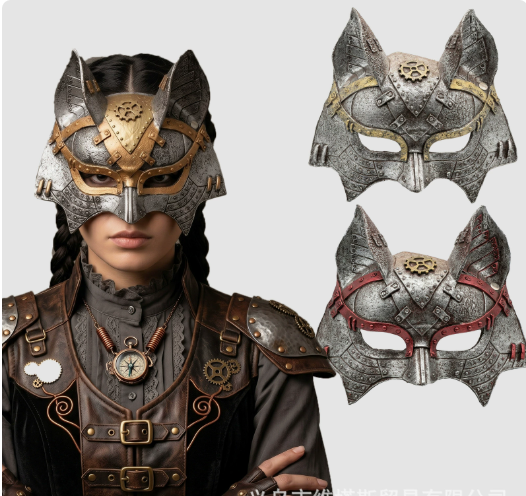 Disfraz de Zorro de Halloween Máscara de Carnaval Punk Estilo Noble — imagen 1