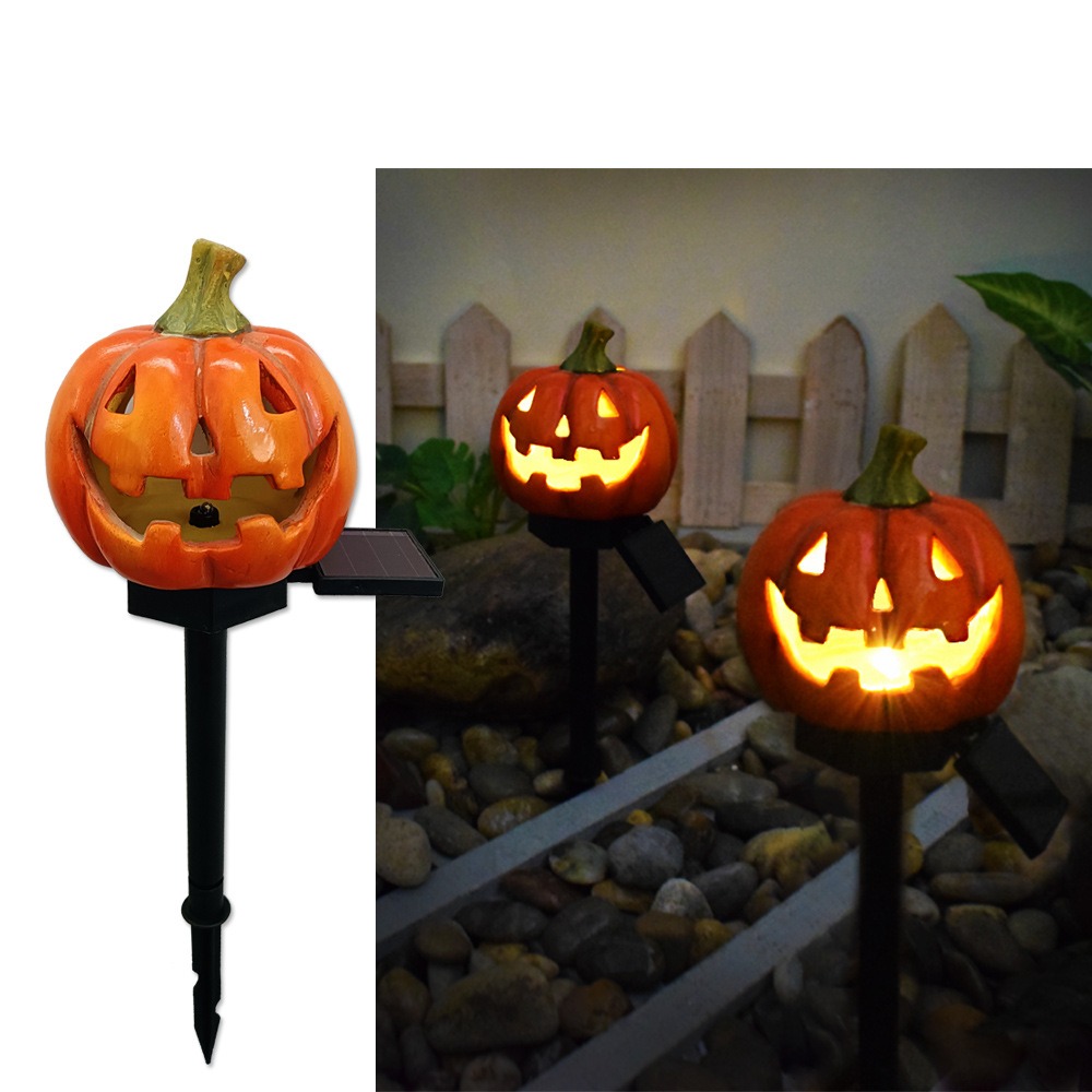 Halloween new outdoor solar garden light resin courtyard landscape insert skull crow atmosphere decorative light — image 5