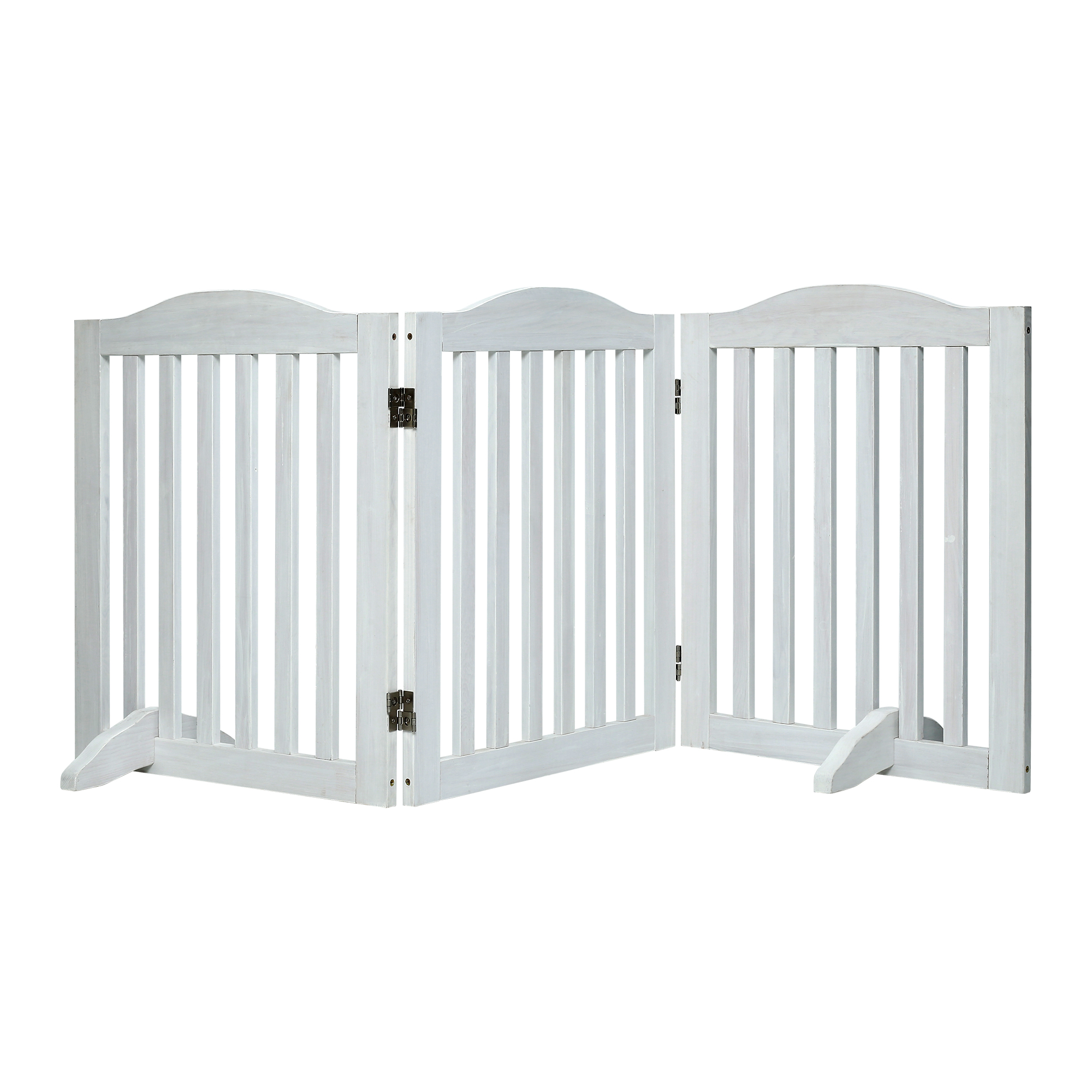 Puerta de Madera Plegable para Mascotas, 3 Paneles, 24 pulgadas, Barra de Acceso para Perros en Casa — imagen 4