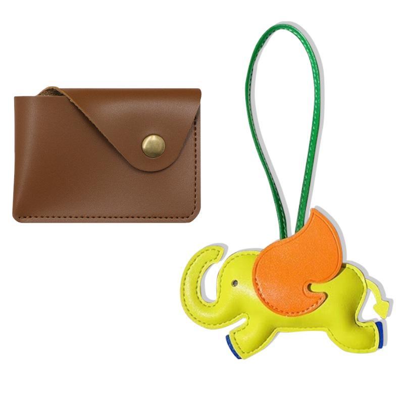 Cadena de Clave con Elefante Adorabilísimo: Accesorios de Cuero PU Estilosos para Celulares y Bolsas Chic — imagen 6
