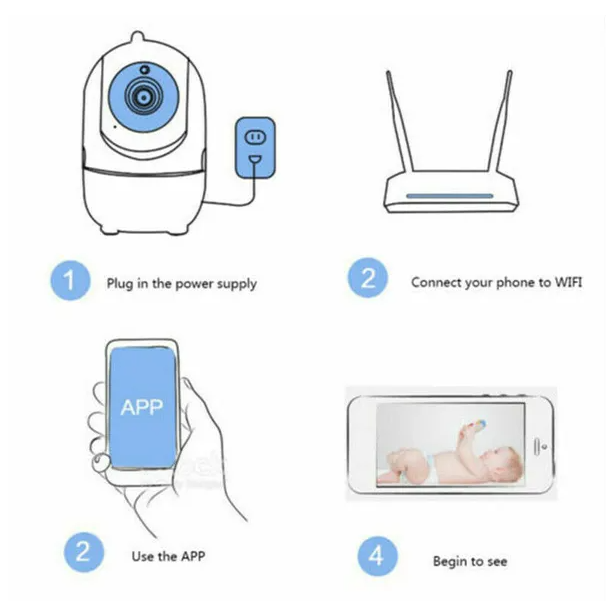 Cámara de Seguridad WiFi Inalámbrica para Interior con Visión Nocturna 1080p para Mascotas y Niños — imagen 6