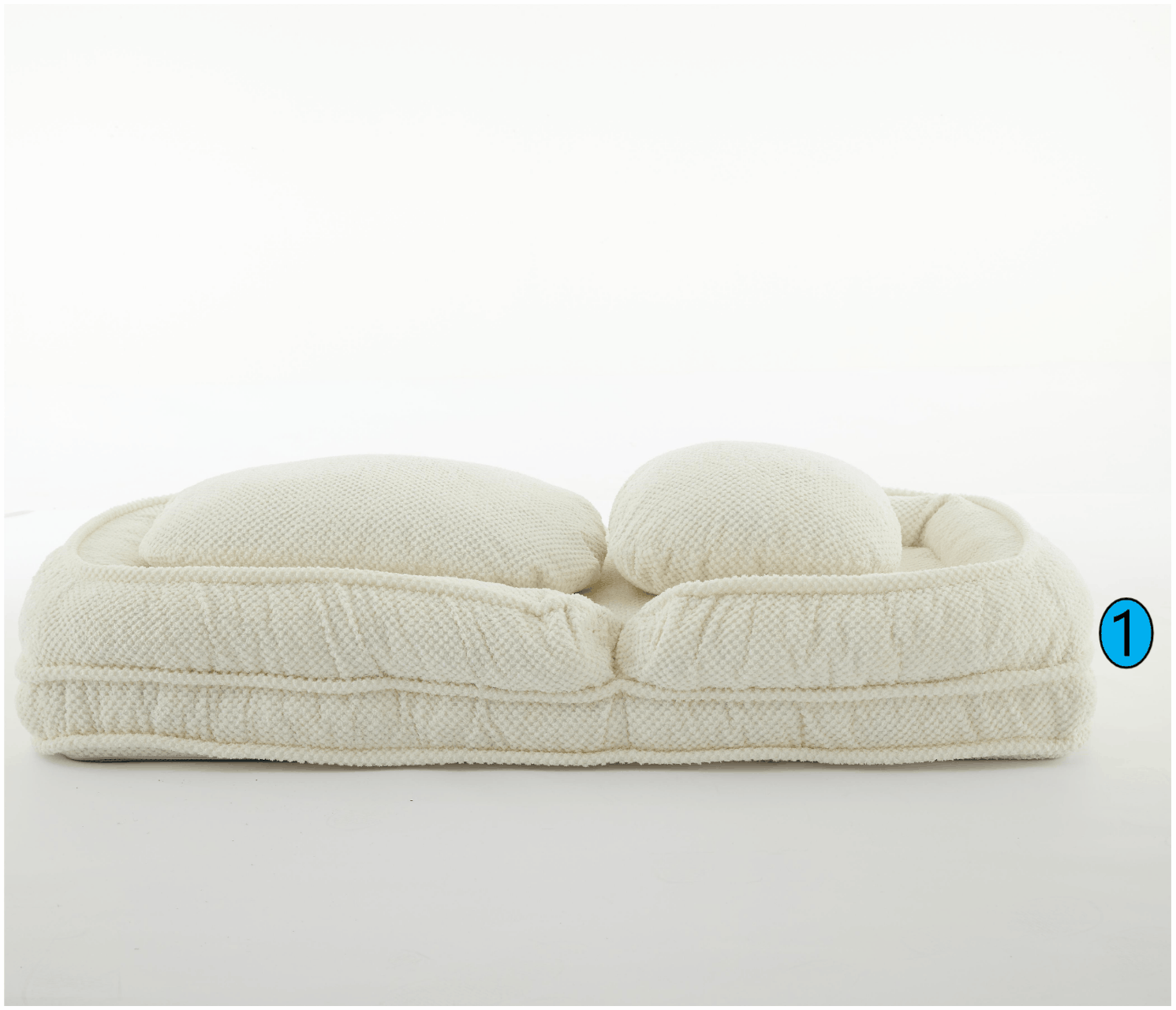 Cama para Perros Humano, Sofá Relajante, 5 Posiciones Ajustables, sentarse, dormir, plegar, ideal para sala de estar, dormitorio, Diseño Ahorrador de Espacio, Blanco — imagen 1