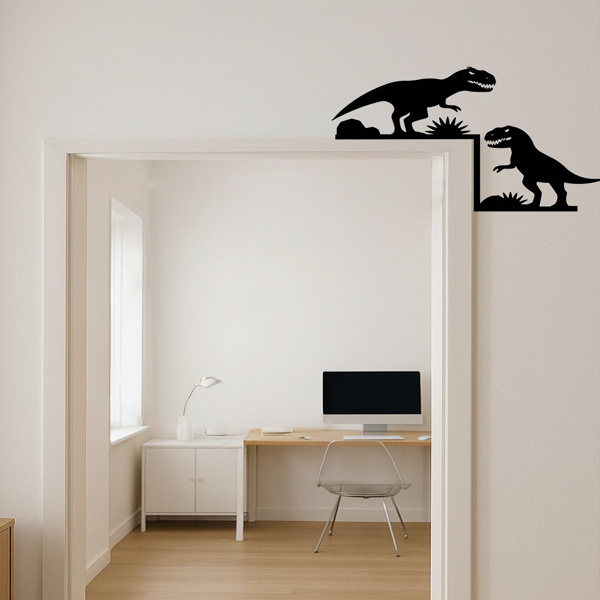 Arco Decorativo Industrial Vintage de Dinosaurio para Habitación Infantil con Estatua de Tiranosaurio (Servicio de Recogida en Temu, TikTok) — imagen 1