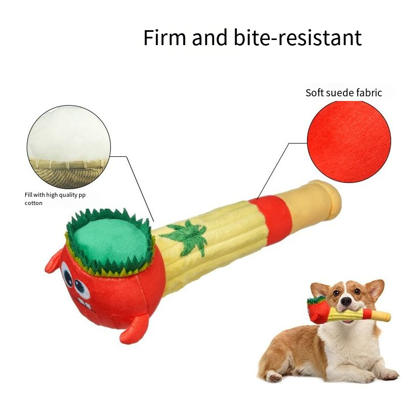 Pet dog puzzle toy bite resistant pipe doll small and medium-sized dog plush sound toy — image 3