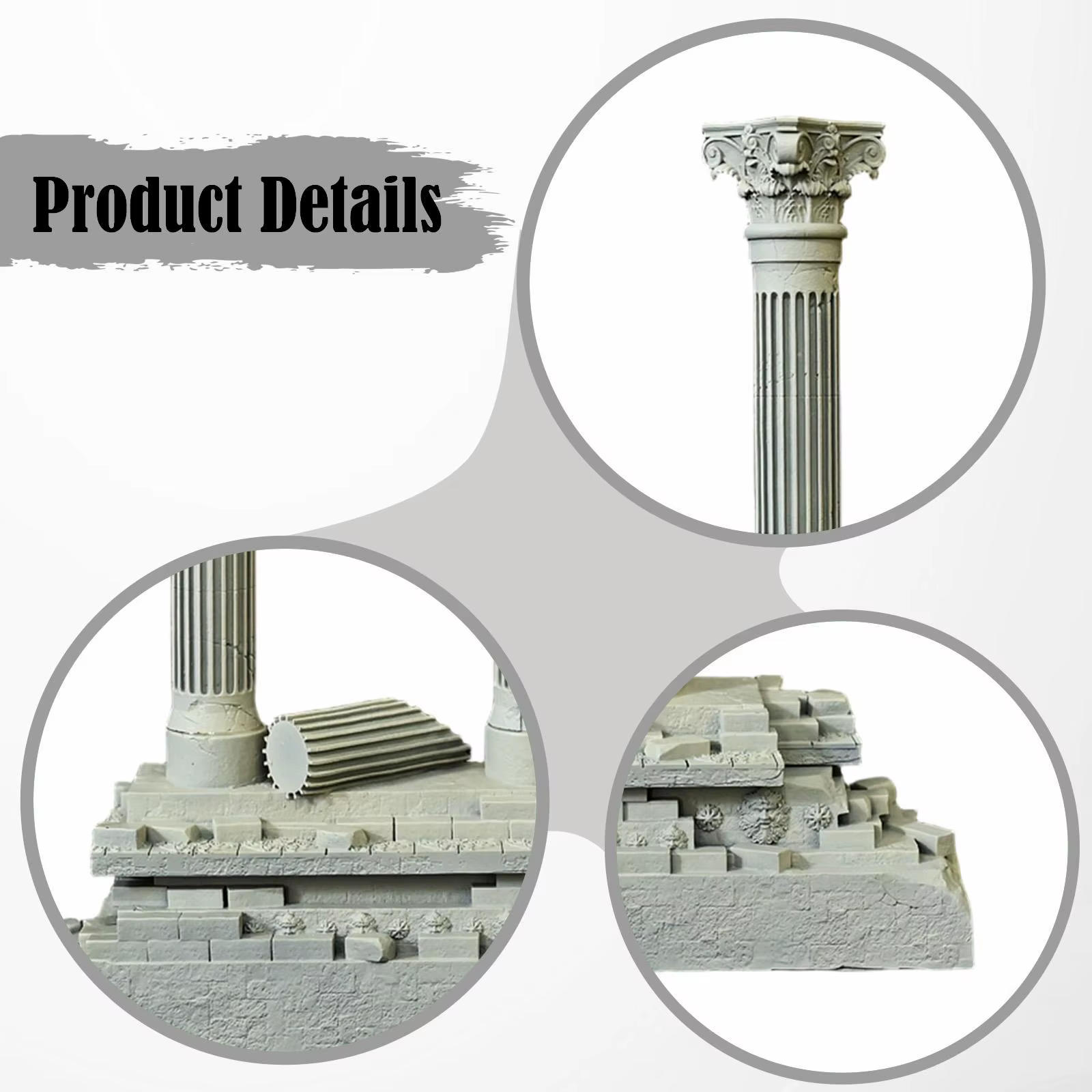 Roman Column Decoration Resin Fish Tank Decor Mini Realistic Beautiful Scenery Decor Accessory Fish Tank Accessories — image 5