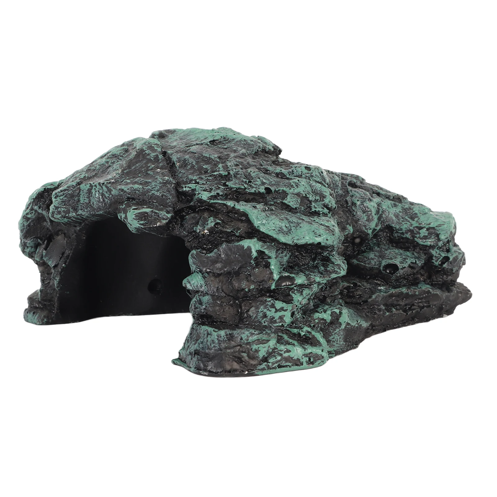 Reptile Rock Hide Cave Simulation Realistic Safe Comfortable Resin Rock Hideout for Terrarium Decoration — image 1