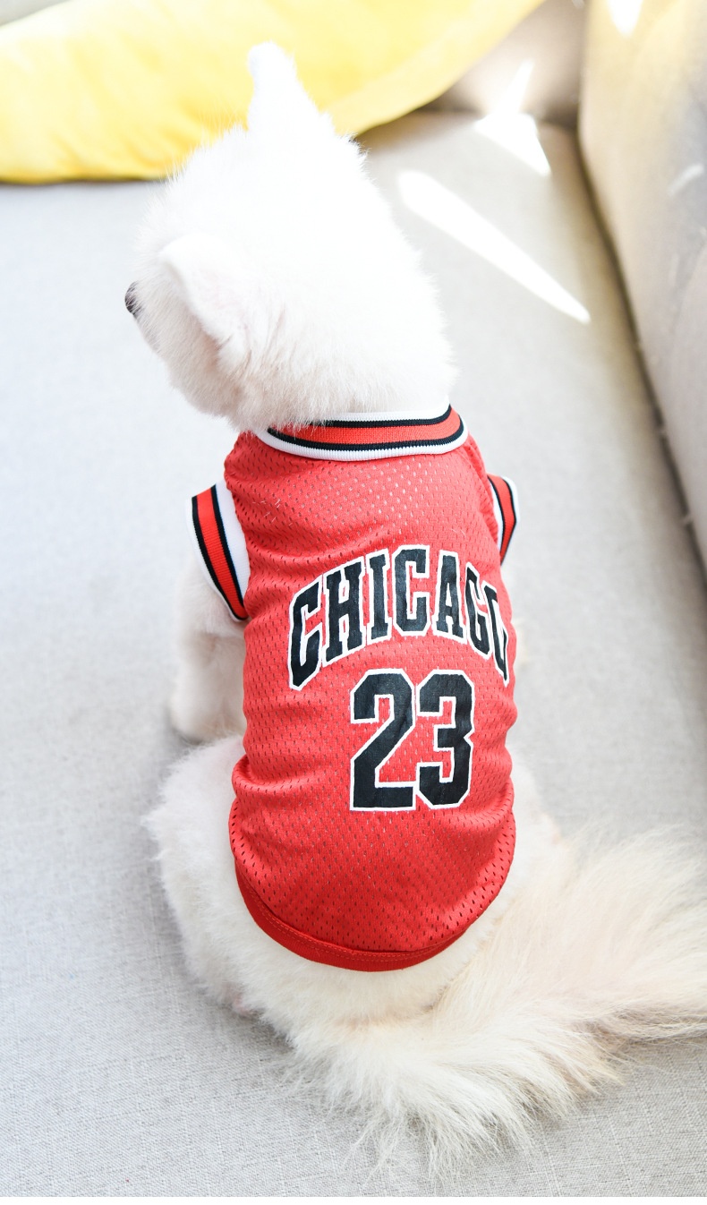 Ropa de Mascotas para Baloncesto Vestido Grande Malla Verano Ropa para Perros — imagen 7