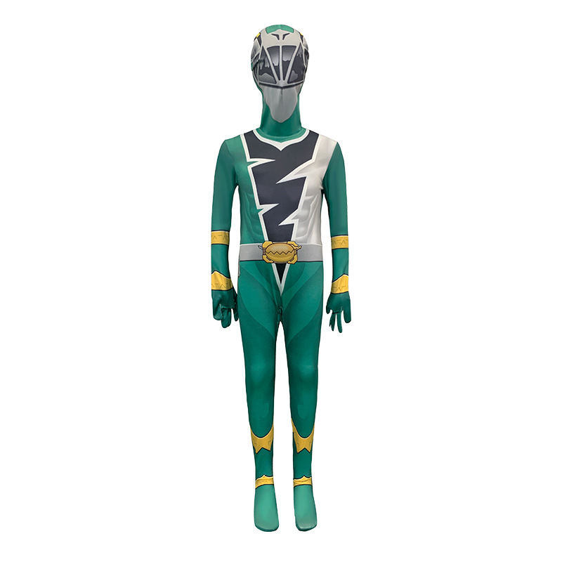 Dino Team Bodysuit Cosplay Costume Full Coverage Elastic Printed Suit Halloween Stage Performance Outfit — image 14