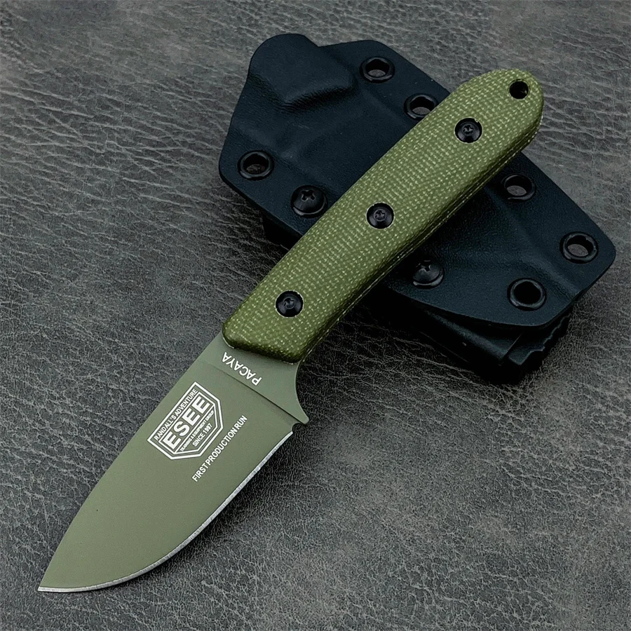 Pacaya Straight Knife Hunting Knife Outdoor Knife Craft Knife Camping Equipment Knife with Sheath Gifts for Men — image 1