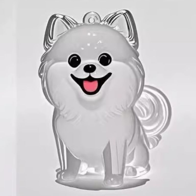 A transparent DIY pet hair memorial keychain box, a sweet keepsake for dog lovers — image 6