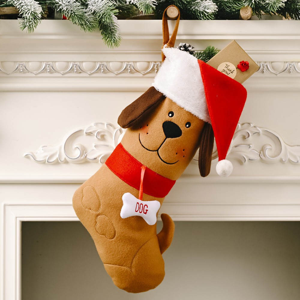 Christmas Decorations Christmas Dog Bone Gift Socks Creative New Pet Socks Christmas Socks Gift Bag — image 3
