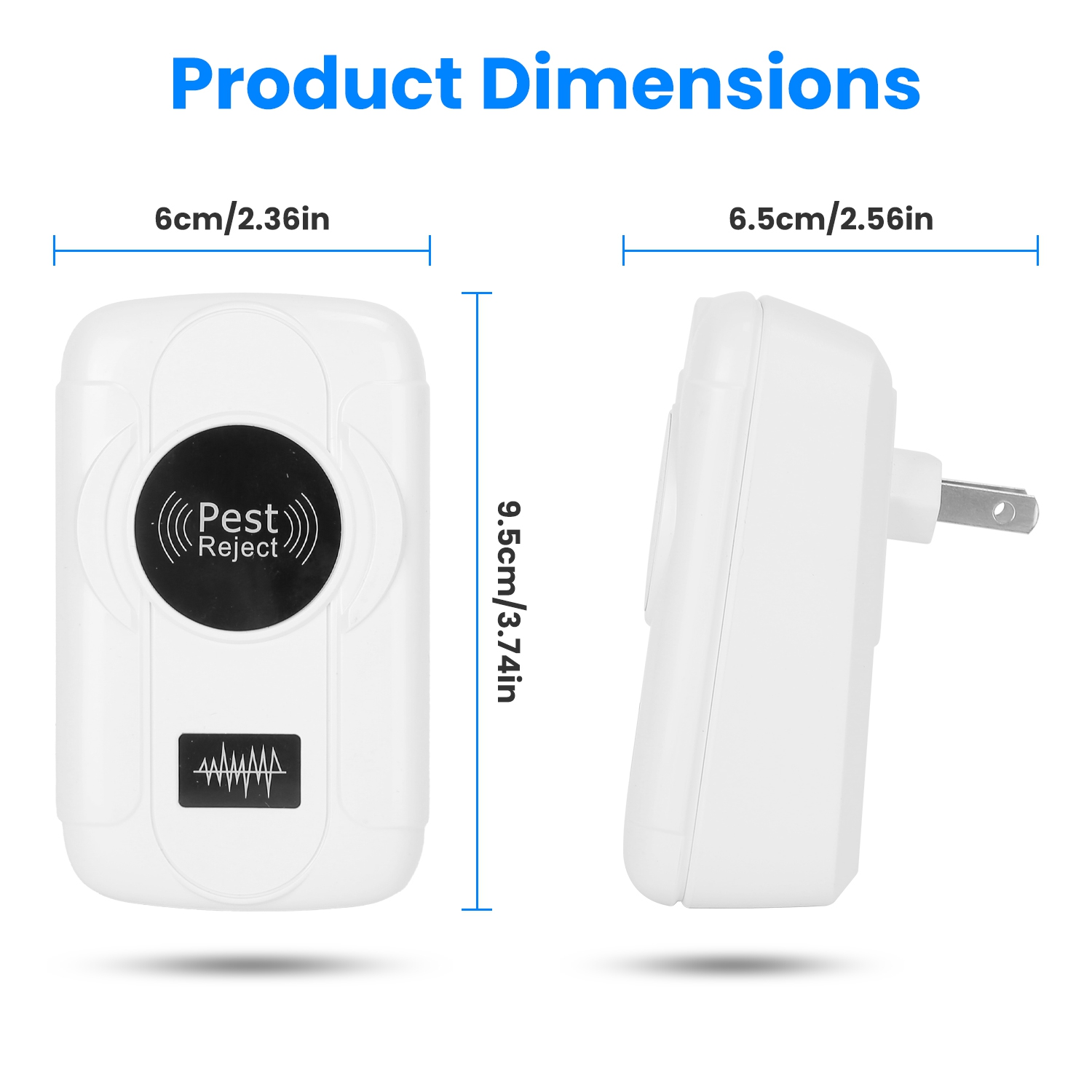 6 Pack 32-120KHz Ultrasonic Insect Repellent Indoor Plug In Bug Repellent Mosquito Roaches Mice Control With 3 Modes For Bedroom Garage Warehouse Office For Spring Summer — image 7