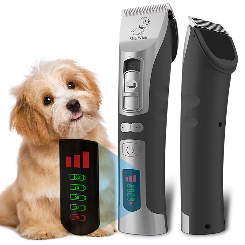 High Power Smart Dog Clippers Grooming Trimmer Pet Haircut Machine for Dogs Grooming Cutter Rechargeable Detachable Blade — image 1