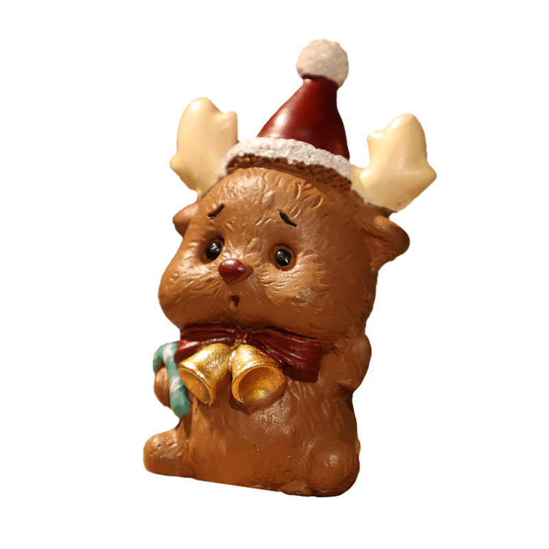 Christmas Resin Reindeer Figurine Creative Christmas Decoration Ornament for Holiday Display — image 4