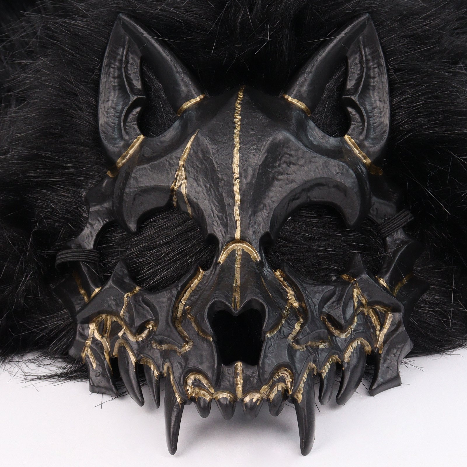Halloween Party Performance Costume Cos Medieval Viking Fake Wolf Skin Skull Cape Prop — image 4