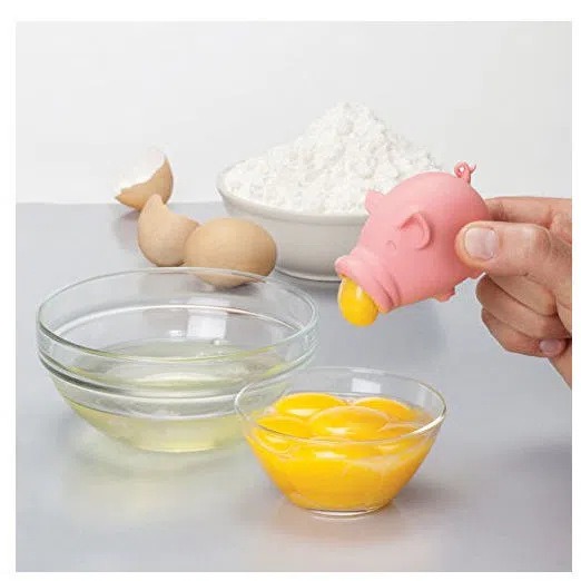 Creative Pig Egg White Seperator Egg Yolk Seperator Cute Silicone Kitchen Good Items Recommended and Practical — image 3
