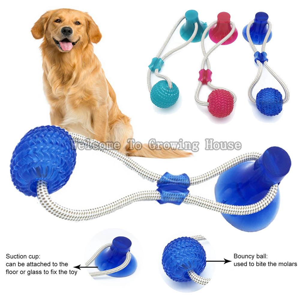 Interactive fun Pet toy with suction cup dog push toy with TPR ball Pet Tooth Cleaning, Chewing, Playing, IQ Treat Ball Puppy Toys — image 1